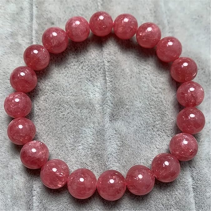 Bracelet 11mm Natural Red Rhodochrosite Crystal Bead Women Stretch Bracelet AAAAA