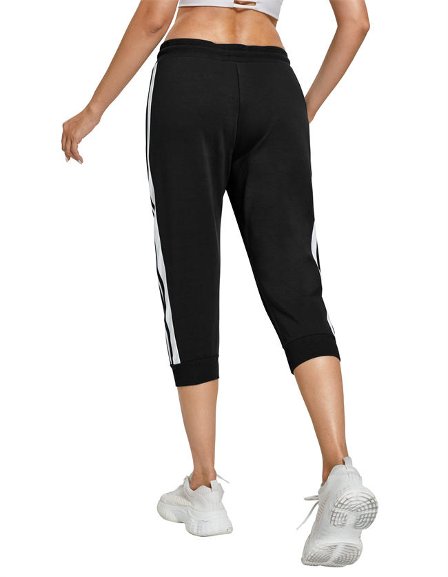 Capris for Women Capri Sweatpants Capri Joggers Casual Summer Pockets Cropped Pants Elastic Active