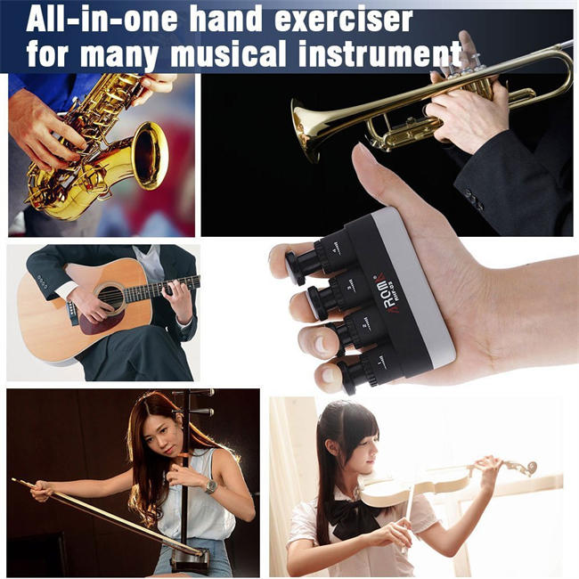 Finger Strengthener,4 Tension Adjustable Hand Grip Exerciser Ergonomic Silicone Trainer for Guitar,Piano,Trigger Finger Training, Arthritis Therapy and Grip, Rock climbing