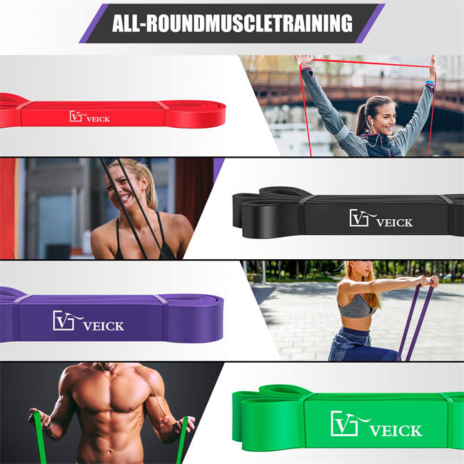 Resistance Bands, Pull Up Assistance Bands, Workout Exercise Bands, Long Resistance Bands Set for Men and Women, Elastic Bands for Stretch, Power Weighted Gyms at Home Fitness Equipment