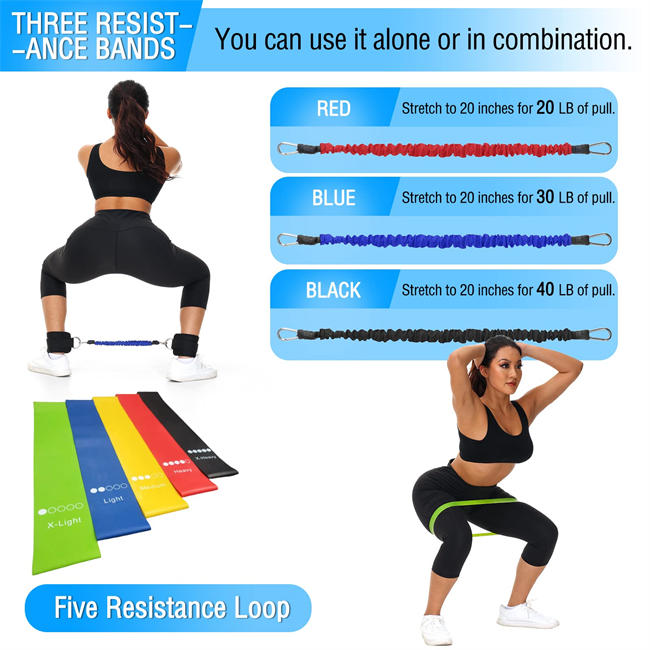 Ankle Resistance Bands with Cuffs. Leg/Bbooty Resistance Bands for Working Out, Kickbacks, and Glute Exercises. Our Ankle Strap Can Be Used Separately for Connection to The Cable Machine.